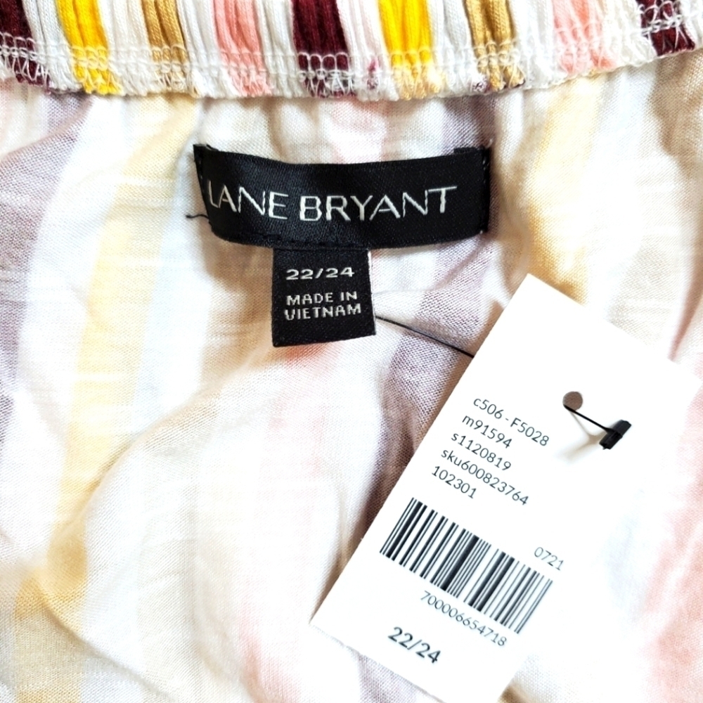 Lane Bryant Ruffle Striped Tank - Picture 6 of 8